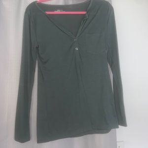 quarter button long sleeve